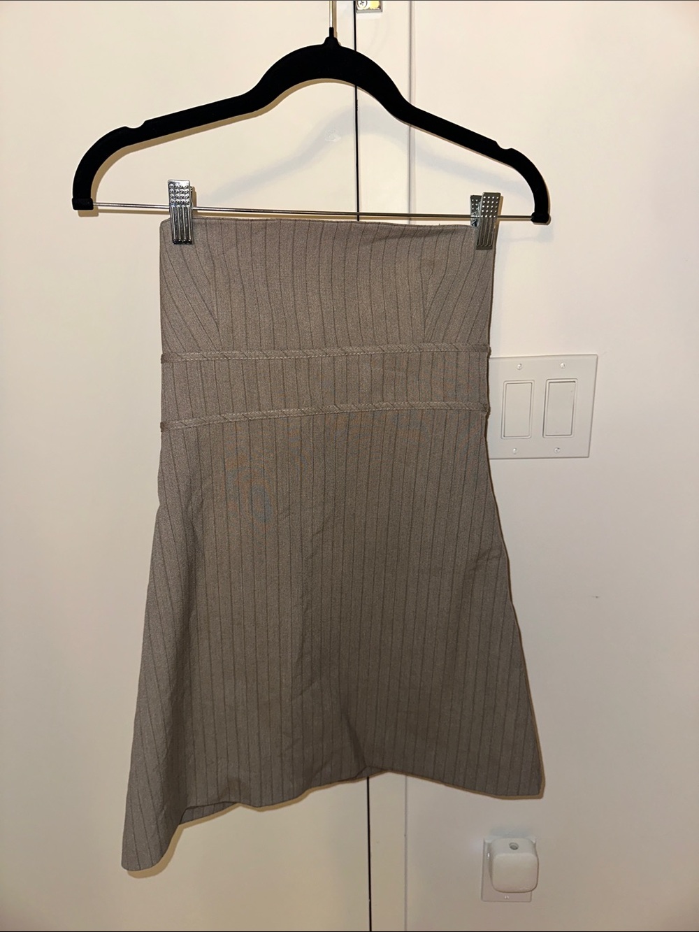 Zara gray pinstripe mini dress